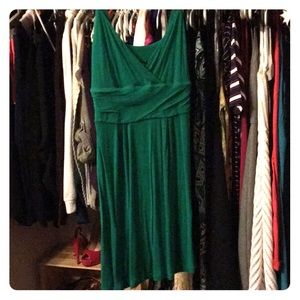 Express Empire-Waisted Emerald Minidress